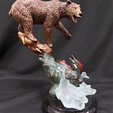 Numbered Kitty Cantrell Bronze Sculpture - SALMON SUPPER